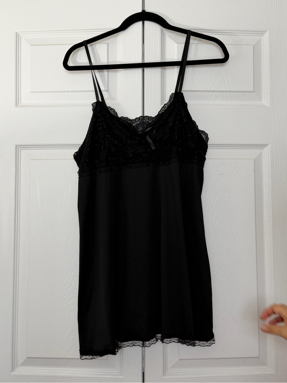 Black Lace-Trim Chemise Slip - Women's Intimates